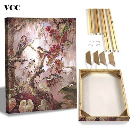 DIY Canvas Painting Picture With Frame Picture Animal Bird Poster And Print Wall Art Wall Pictures For Living Room, Unassembled