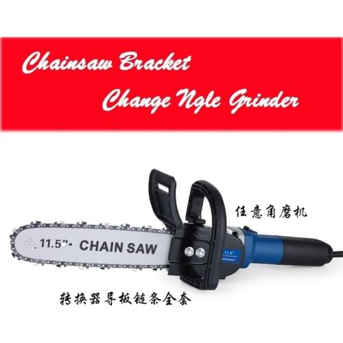 220V Speed Adjustable Electric 100 Angle Grinder Chainsaw Woodworking Cutting Chainsaw Bracket Change Grinder