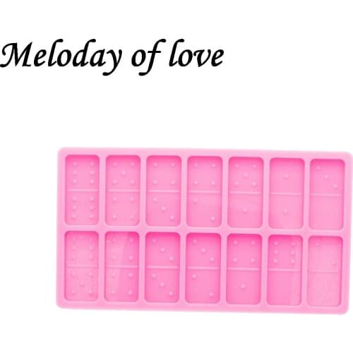 Glossy 2pc/set Domino Mold Silicone cards Mould DIY Handmade for Epoxy Resin Making chocolate Polymer Clay DY0580