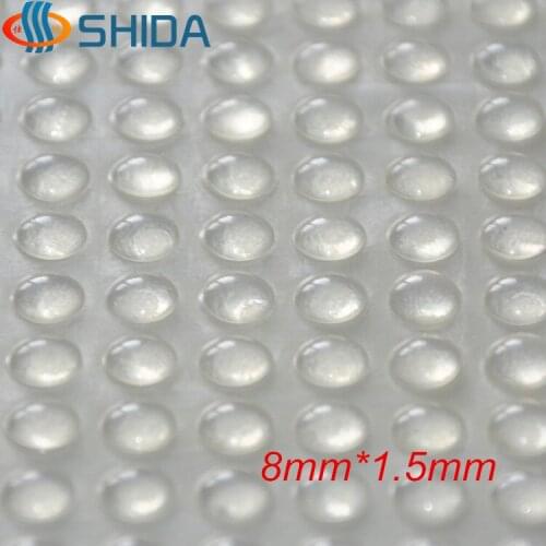 Hot Sale 1000PCS 8mm x 1.5mm Clear Soft Self-adhesive Silicone Rubber Feet Pads Anti Slip Rounded Plastic Bumper Shock Absorber