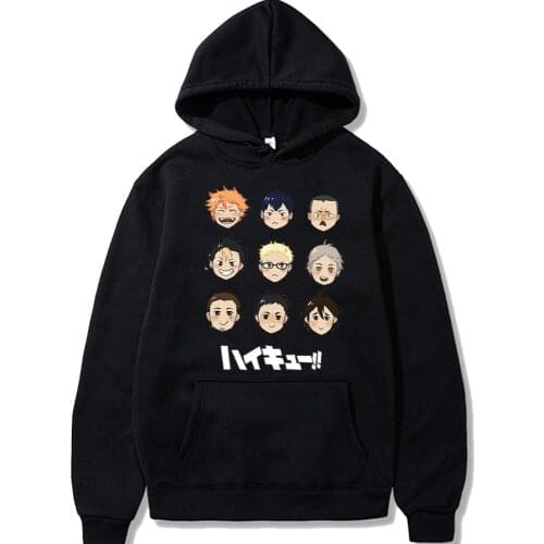 Haikyuu Hoodie Fashion Pullovers Tops With Pockets Long Sleeve Winter Male And Female