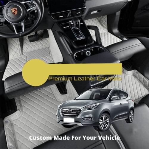 High quality Leather Car Floor mats For Hyundai ix35 2015 2014 2013 2012 2011 2010 Carpets Rugs Pads Accessories