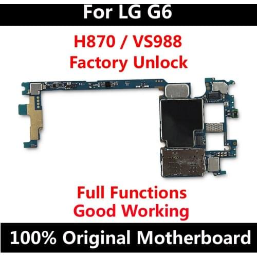 New Arrival Original Phone Motherboard For LG G6 H870 VS988 Factory Unlock Android OS Full Functions Logic Board Good Working