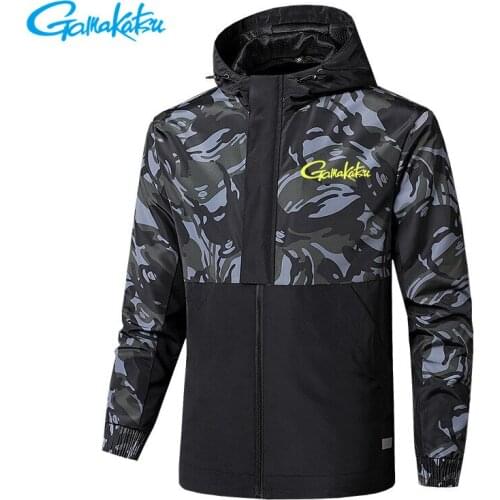 Gamakatsu Men Fishing Jacket Thin Autumn Fishing Clothes Waterproof Durable Fishing Shirt Multi-pocket Outdoor Clothing Men Coat