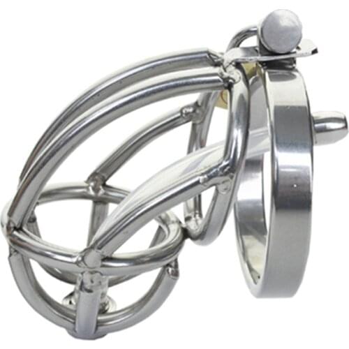 Male Chastity Device Urethral Catheter Stretching Tube Penis Ring Penis Cage Sex Toys for Men Metal Cock Cage Sex Product