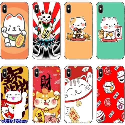 Soft Case For Samsung Galaxy A70 A60 A50 A40 A30 A10 A9 A8 A6 Plus A7 A5 A3 2018 2017 2016 Maneki Neko Lucky Money cat