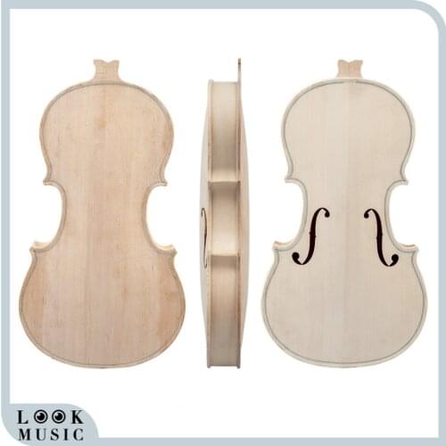 No paint Unfinished 4/4 Violin DIY 4 Strings Handmade Natural Color with Accessories