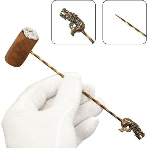 Galiner Cigar Perfect Draw Enhancer Tool Nubber Stainless Steel Hairpin Style Needles Drill Cigar Draw Poker