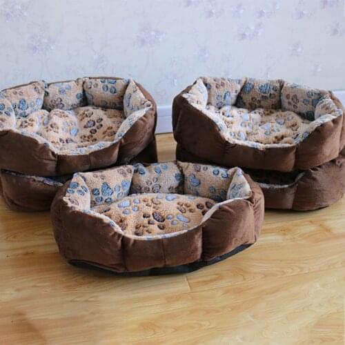 Pet Dog Beds Mats Soft Plush Warm Sofa Kennel Sleep Basket For Small Dogs Cat Puppy Nest Kennel Cat Bed House Supplies