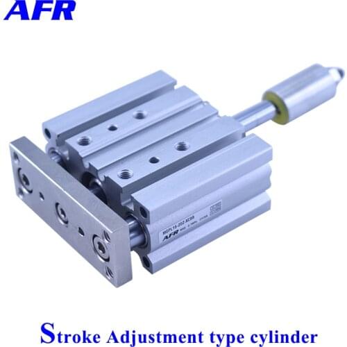 Adjustable extension type Bore 12mm 16mm MGPL12 16 Compact pneumatic air cylinder with guide rod Adjustable stroke cylinder