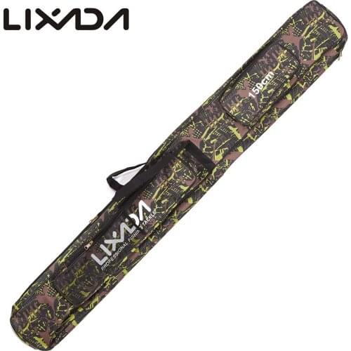 Lixada Fishing Bag Backpack Double Layer Large Capacity Fishing Rod Tackle Bag Fishing Backpack 120/150cm Fish Tackle
