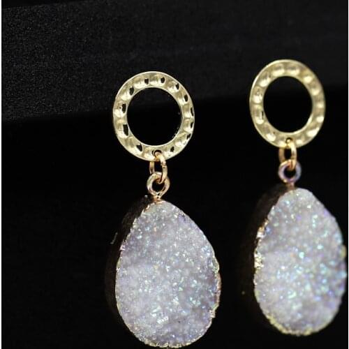 Earrings for Women Girls Fashion Water Drop Resin Pendant Female Jewelry Fashion Earrings