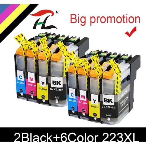 HTL 223 Cartridge Replacement for Brother LC223 LC 223 LC223Bk Ink Cartridge for DCP-J4120DW MFC-J4420DW/J4620DW 4625DW 5320DW