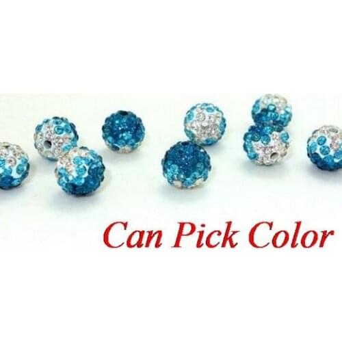 10mm 100pcs/lot o535 mixed multicolor Gradient change Colorful necklace bracelet loose round diy crystal Beads