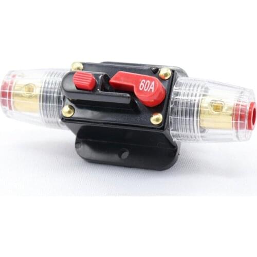 12V DC Inline Circuit Breaker Trolling Motor Auto Marine Boat Bike Stereo Audio Inline Fuse Inverter 60A