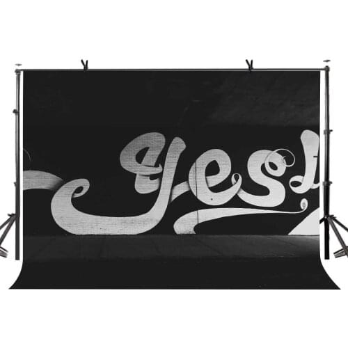 150x220cm WordArt Backdrop Black Bottom White Word Art Word Photography Background for Camera Photo Props