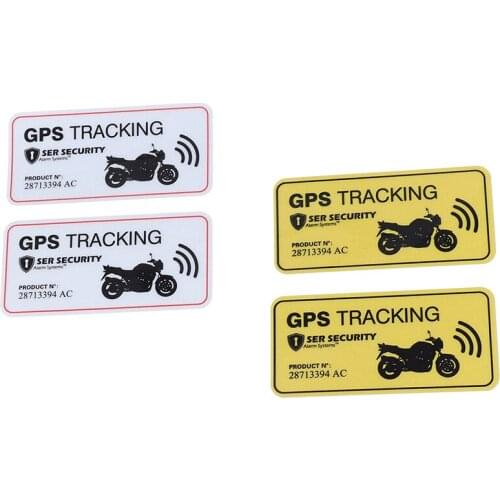 2pcs Warning lable GPS TRACKING Alarm system sticker Anti-Theft warning sticker for car bike sticker reflection light