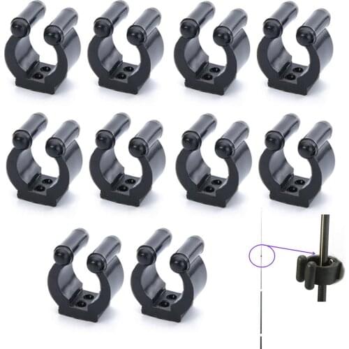 20Pcs/Set Plastic Club Clip Fishing Rod Pole Storage Rack Tip Clamps Holder Clips Pool Cues Exhibition Clip