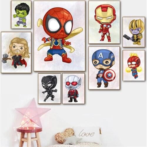 5D DIY Diamond Painting Q Version of Marvel Superhero Captain America Diamond Embroidery Mosaic Rhinestone Home Decor Gift