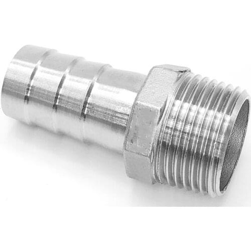 6mm 8mm 10mm 12mm 13mm 14mm 15mm 16mm 18mm 19mm 20mm x 1/8" 1/4" 3/8" 1/2" 3/4" 1" BSP Male 316 Stainless Steel Pipe Fitting