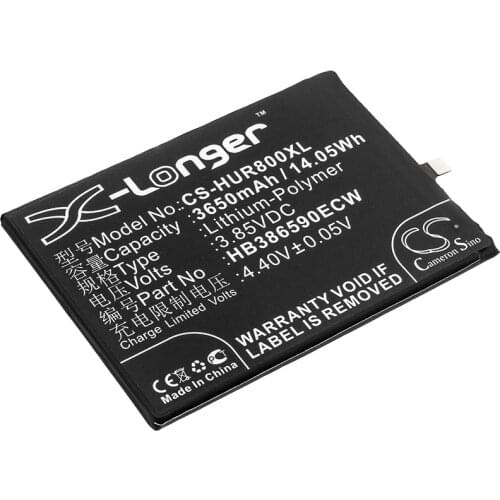 CS 3650mAh/14.05Wh battery for Huawei Honor 8X,Honor 8X Dual SIM,JSN-AL00,JSN-L21,JSN-L22,JSN-L23,JSN-LX1,JSN-LX2