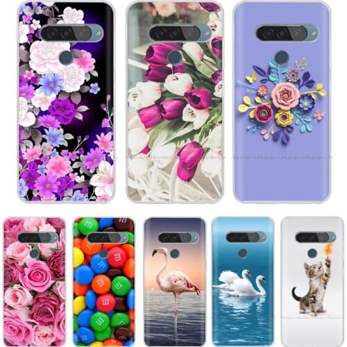 For LG G8 ThinQ Case Silicone Soft TPU Phone Case For LG G8S ThinQ Back Cover Coque For LG G8S G 8 8S ThinQ 2019 Case Flower Cat