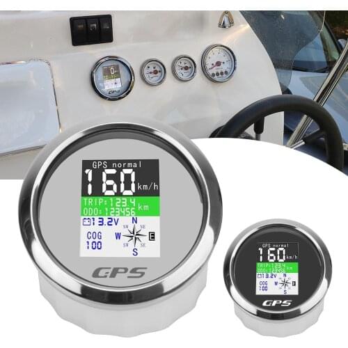 85mm Digital GPS Speedometer Odometer Gauge Adjustable Trip Antenna ODO COG Voltmeter For Motor Yacht Boat Car Outboard Engine