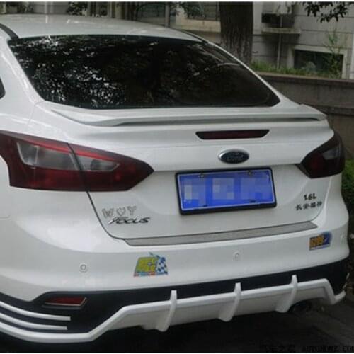 For Ford Focus Sedan 4-Doors 2012 2013 2014 High Quality ABS Material Car Rear Trunk Wing Accessories Body Kit