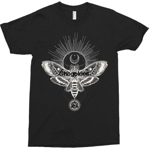 Moth T shirt Alternative Tattoo Fashion Moth Flash Screen Print