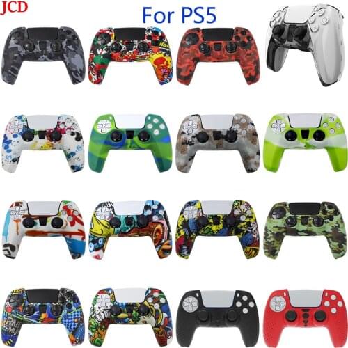 JCD 1 Pcs Suitable For Sony PS5 Silicone Dust Protection Cover, PlayStation Non-Slip Shell, Game Controller Accessories