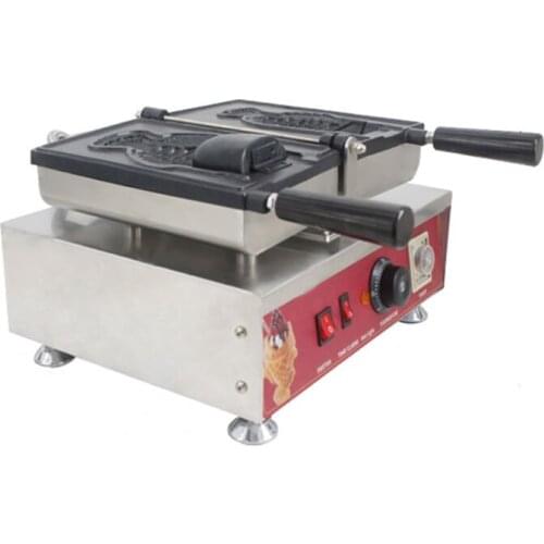 Korea Fish Single Ice Cream Machine Commercial Use Non Stick Taiyaki Machine Maker Open Mouth Maker Pan Fish Waffle Maker