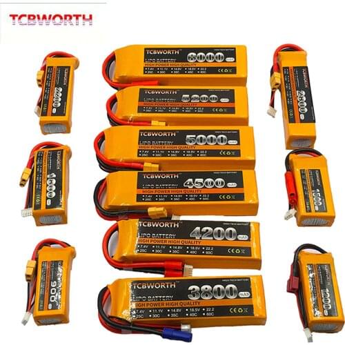 3S RC Toy LiPo Battery 11.1V 2800 3300 3800 4200 4500 5200 6000mAh 25C 35C 60C For RC Aircraft Quadrotor Car Drone 3S Batteries