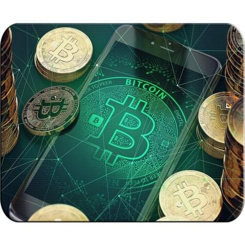 MERCHANDMANIA big BITCOIN VIRTUAL coin pad money for raton computer pc portable gaming gamer