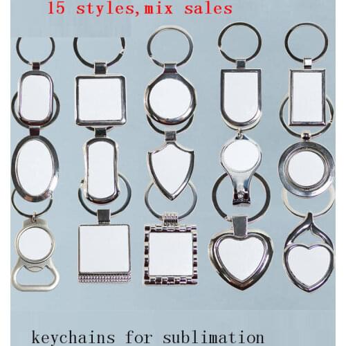 Metal key ring for sublimation blank keychain for heat transfer blank consumable materials new 15 styles kuyg1 10pieces/lot
