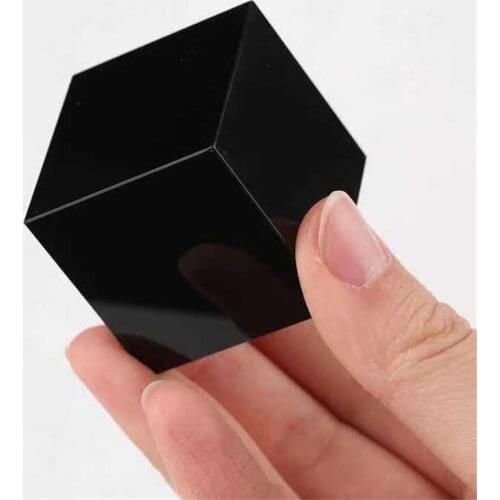 MOKAGY 45mm- 50mm Natural Square Shape Obsidian Crystal Cube Carving for Decoration 1pc