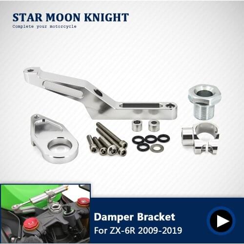 Motorcycle CNC Damper Steering Bracket Stabilizer For KAWASAKI ZX-6R ZX 6R 2012 2013 2014 2015 2016 2017 2018 2019 2009-2019