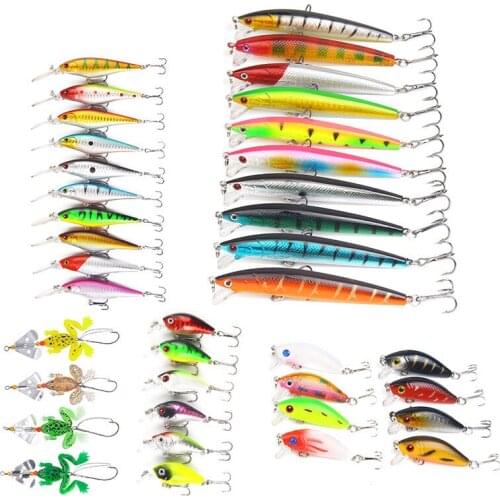 Fishing 38Pcs Luya Lure Set /Little Fatty/Fake Bait Thunder Frog Bionic Bait Set Combination Fishing Tackle Fishing Accessories