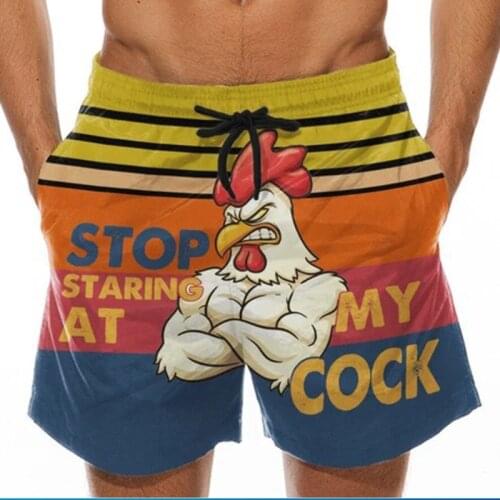 New Summber Men Beach Shorts Swimming Trunks Male Swimwear Quick Dry Breathable Loose Print Elastic Casual Short Plus Size S-6XL