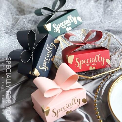 10pcs Gift Box Package Candy Chocolate Gifts For Wedding Birthday Christmas Baby Shower Home Party Supplies Small Gift Boxes