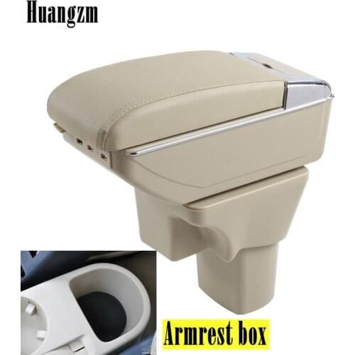 For Hyundai Accent Armrest Box 2006 2007 2008 2009 2011 +USB+ Double Layer + Light + Free Shipping