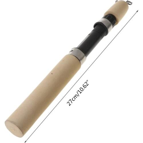 60CM Portable Pocket Winter Ice Fishing Fish Rod Mini Tackle Spinning Casting