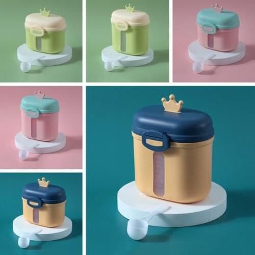 Portable Baby Food Storage Box Cartoon Infant Milk Powder Box BPA Free Formula Dispenser Toddler Snacks Cup Container waterproof