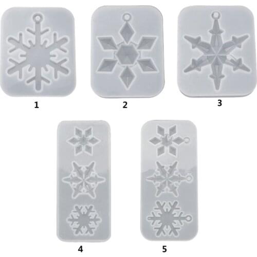 Crystal Epoxy Resin Mold Snowflake Pendant Casting Silicone Mould DIY Craft Tool