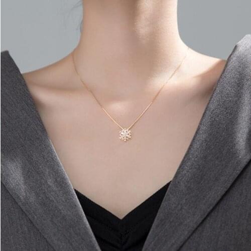 Silver Pendant Necklace 925 Sterling Silver Pendants Necklaces with Cubic Zirconia