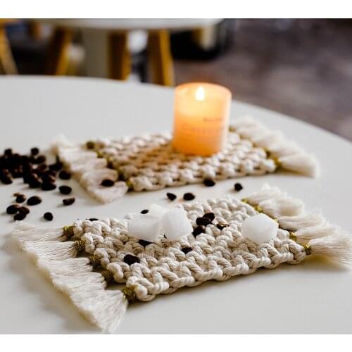 Nordic decoration home dessous de verre coaster untersetzer tovagliette encajes y puntillas hippie boho deco cuisine accessoire