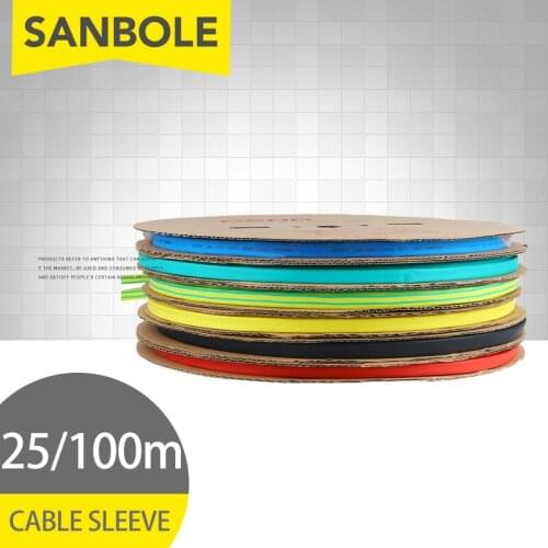 10/12/25/30mm Cable Sleeve Color Electrician Wire Heat Shrink Tube Tubing Insulation Mobile Phone Charger Repair Connector