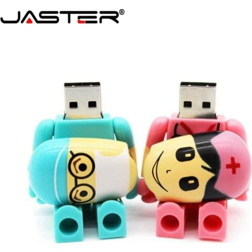JASTER USB 2.0 cartoon usb flash drive Doctors memory stick nurses Lovely medical pen drive 4GB 8GB 16GB 32GB 64GB 128GB