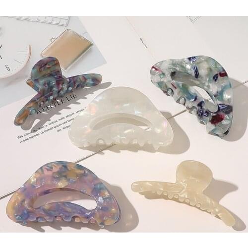 Vintage Acetate Hair Clips for Women Simple Claw Clip Large Geometric Hair Clips for Hair Girls Hair Clip Hair Accessories