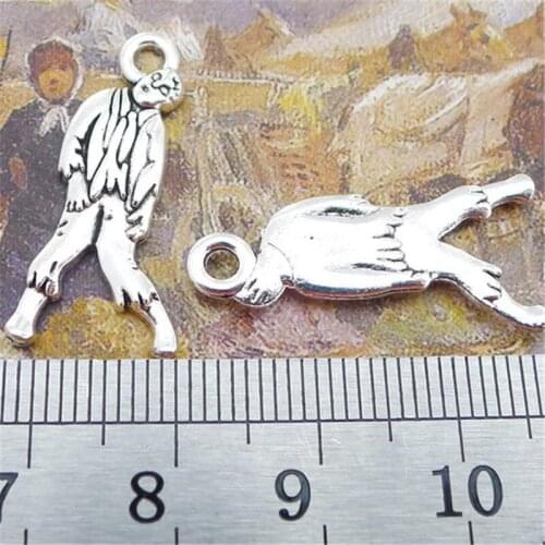 Zombie Skull Charm Pendants Jewelry Making Finding DIY Bracelet Necklace Earring Accessories Handmade 5pcs