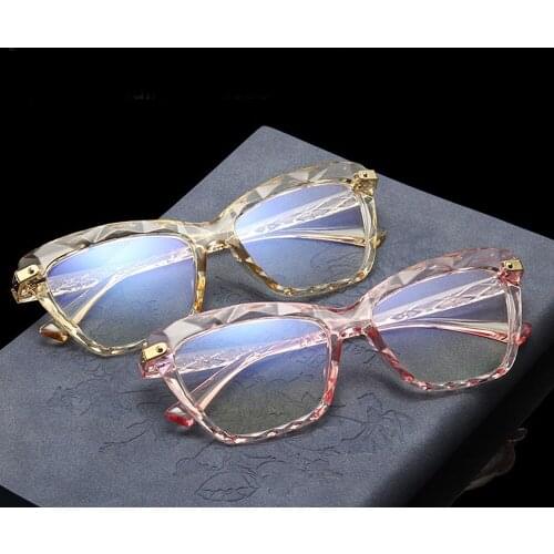 1PC Unisex Square Cat Eye Oversized Eyeglasses Fashion Retro Multi-section Trending Brand Design Optical Computer Glasses